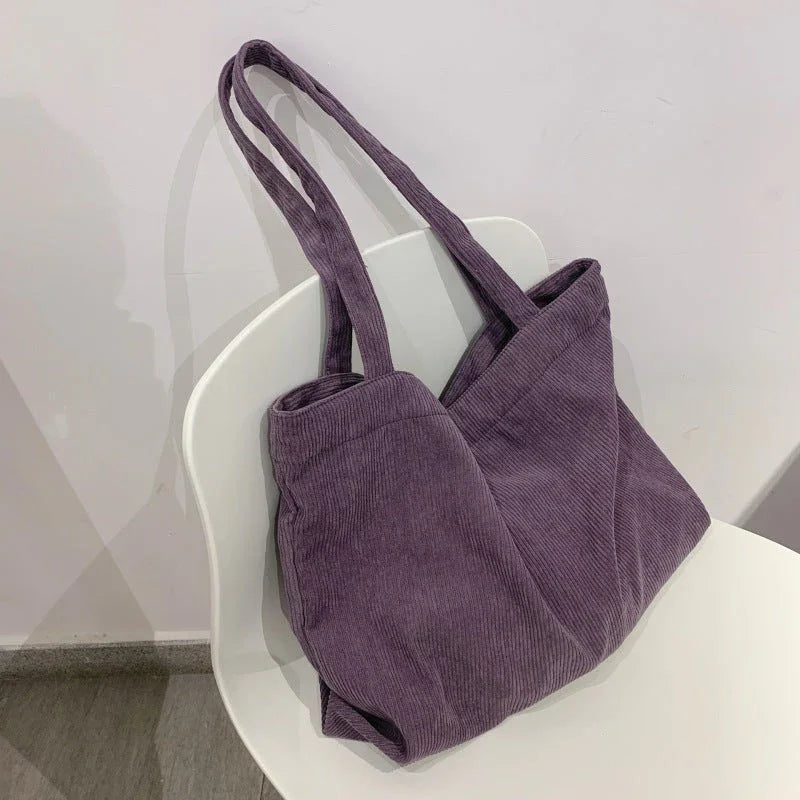 Corduroy Shopper Womens Tote Bag