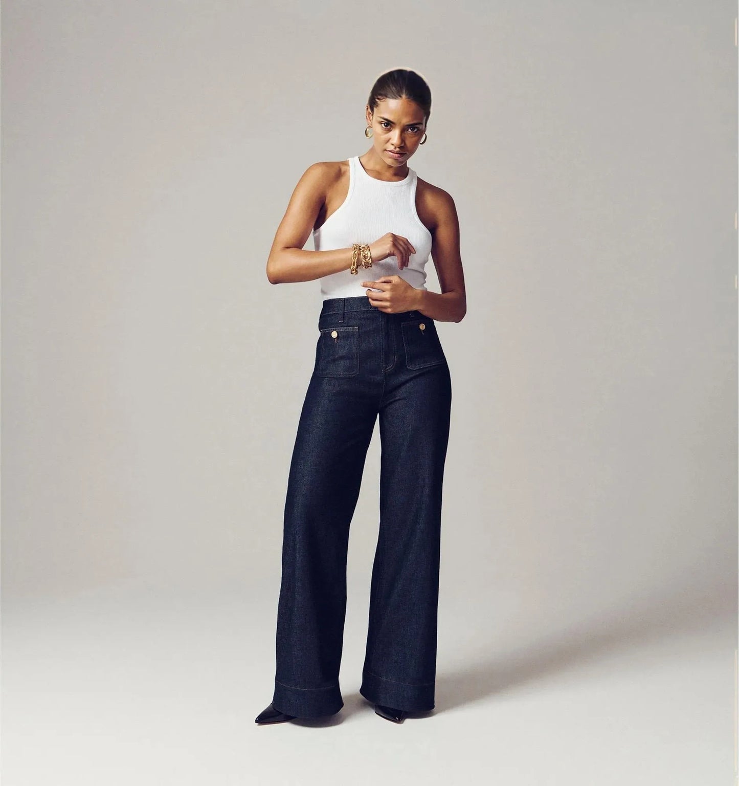 Tummy Control Sailor Wide Leg Jeans (Buy 2 Free Shipping)