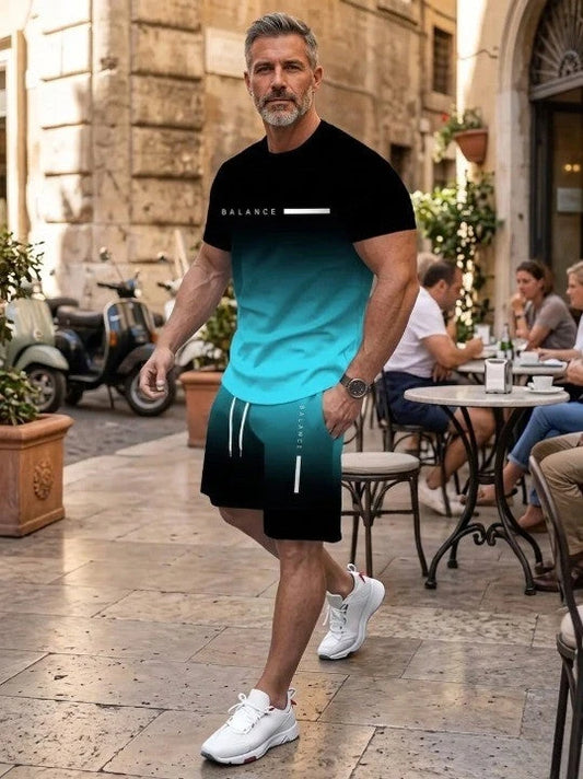 Gradient Short Sleeve Tracksuit