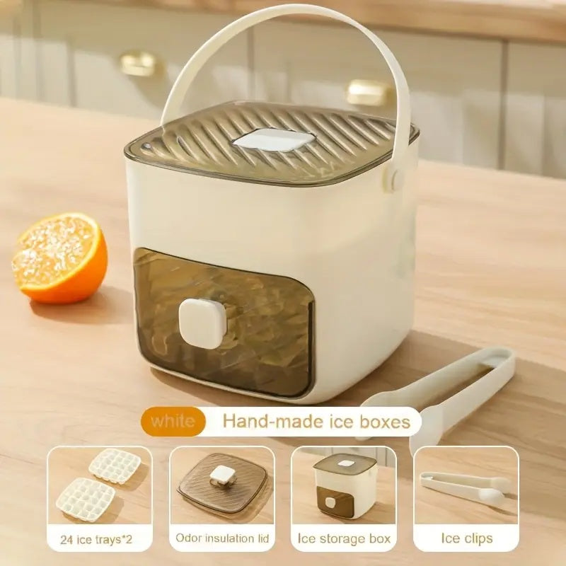 🤗 One price, double the fun!❄️Portable 48-grid ice bucket❄️