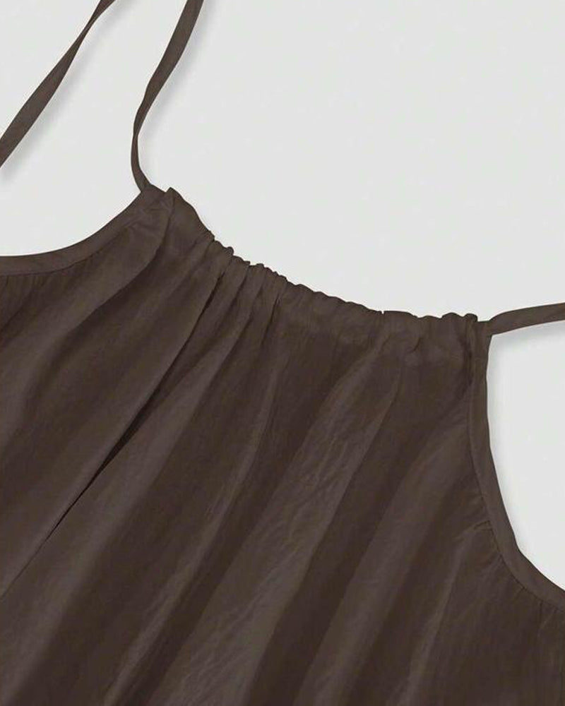 ☀️ Women's Solid Color Backless Cami Dress-lln